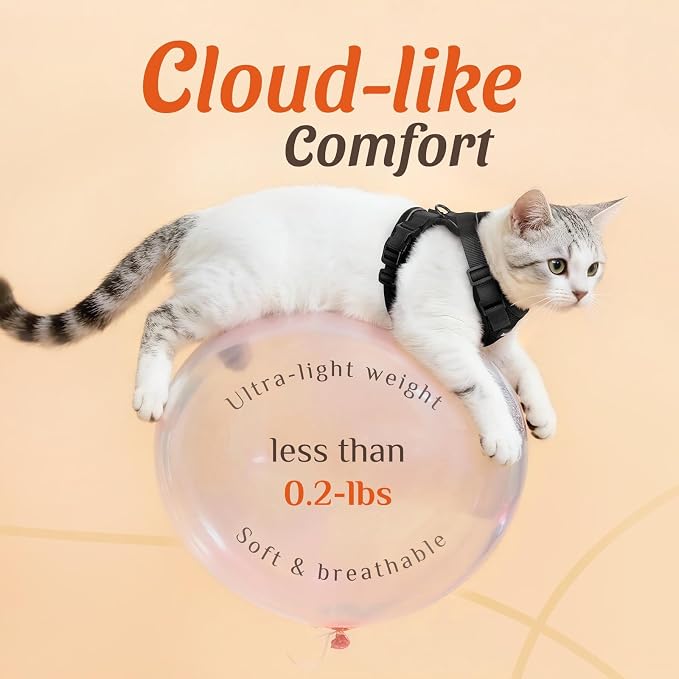 Dooradar Cat Harness and Leash Set, Escape Proof Safe Adjustable Kitten Vest - Image 6