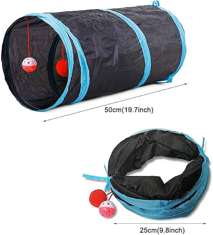 21 Pcs Cat Toys for Indoor Cats Collapsible Cat Tunnel Interactive Feather - Image 9