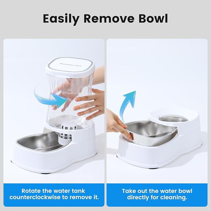 Gardner Pet Automatic Dog Water Dispenser Gravity Stainless Steel Water Waterer - Image 8