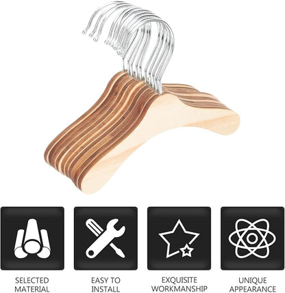 Wooden Pet Hangers for Small Dogs and Cats, 6.3 Inch Solid Wood Daily Clothes - Image 7