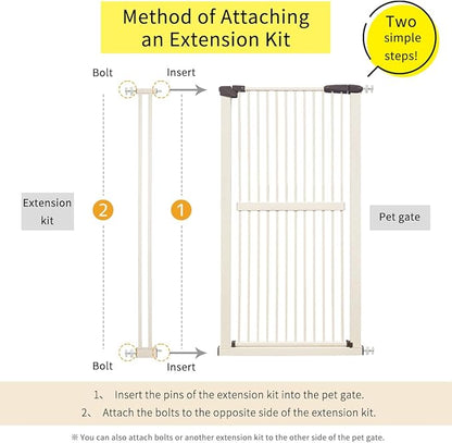 Lumizone Extra Tall Cat Gate Extension Kit 61.02" High Pressure Mounted 4.13" - Image 2