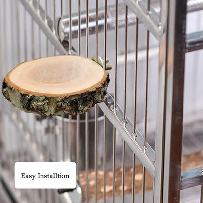 Hamiledyi Wood Bird Perch, Natural Wooden Stand Platform Parrot Cage Accessories - Image 4