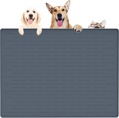 39.4"x29.5" Largest Pet Food Mat, Silicone Dog Mats by WelcometoULTIBE