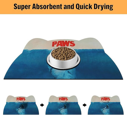 Cat Food Mat - Pet Feeding Mat for Floor, Waterproof, Super Absorbent, Dog - Image 4
