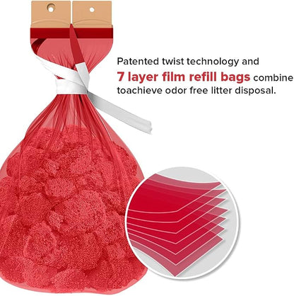 RedRocket Refill Bags for Kitty Twist'R Plus Cat Litter Pail, 7-Layer Bags - Image 2