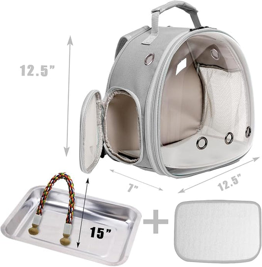 Small Bird Travel Backpack Carrier Cage, Backpack to Transport Backpack Carrier - Image 2