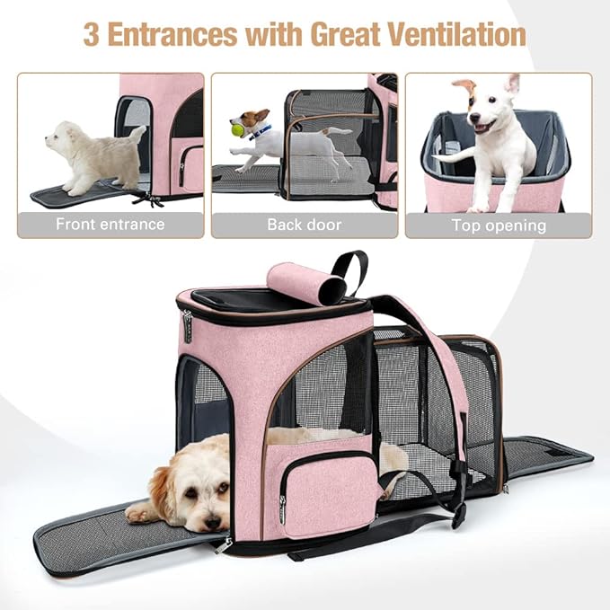 Lekereise Pet Carrier Backpack Expandable Cat Backpack Carrier - Image 3