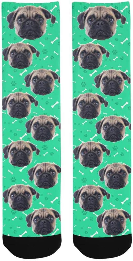 Custom Face Socks, Personalized Dog Lover Pet Photo Picture on Socks Unisex - Image 3