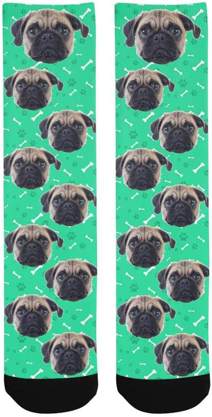 Custom Face Socks, Personalized Dog Lover Pet Photo Picture on Socks Unisex - Image 3