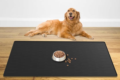 48" x 32" XXXL Largest Pet Food Mat, Silicone Dog Mats by WelcometoULTIBE