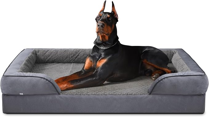 INVENHO Orthopedic Extra Large Dog Bed, XXL Waterproof Dog Sofa, Egg-Crate Foam by INVENHO