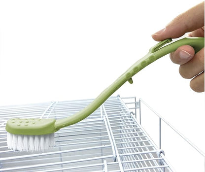 Bird Cage Cleaning Brush, Two Brush Heads, Long-Handled Tool - Image 7