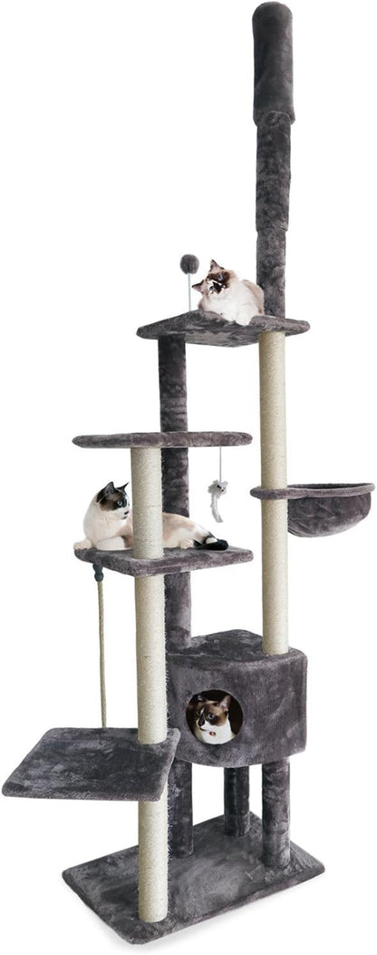 Furhaven 100"-113" Tall Cat Tree - Image 4