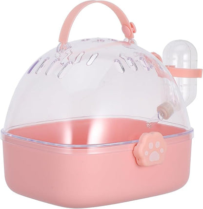 Small Pet Carrier Cage with Water Bottle Portable Hamster Travel Cage by Toddmomy