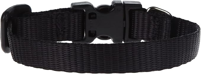 LupinePet Basics 1/2" Black 6-9" Adjustable Collar by LupinePet