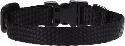 LupinePet Basics 1/2" Black 6-9" Adjustable Collar by LupinePet
