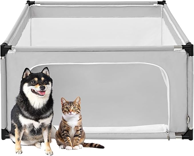 EHEYCIGA 42x42x26 Inches Puppy Playpen Without Top Cover by EHEYCIGA