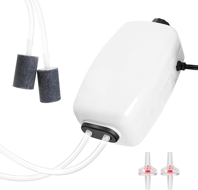 AQUANEAT Aquarium Air Pump for 20-210 Gallon Tank, Fish Air Bubbler, Hydroponic by Aquaneat