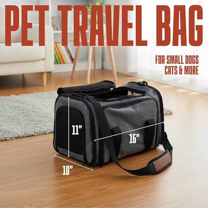 Soft Sided Pet Carrier for Small Dogs & Cats up to 9 Lbs - Image 2