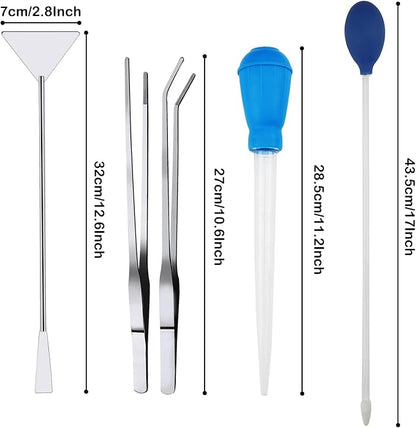 Fish Tank Cleaning Tools, 8 in 1 Aquarium Feeder Tools Kit, Aquarium Plants - Image 2