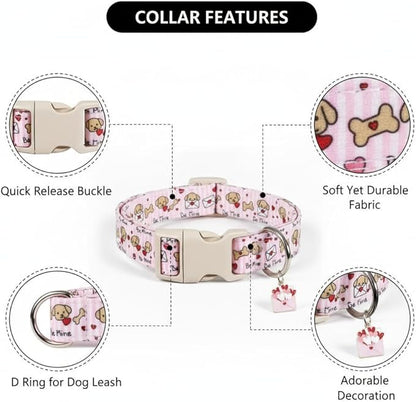 Pink Dog Collar, Girl Dog Collar - Image 2