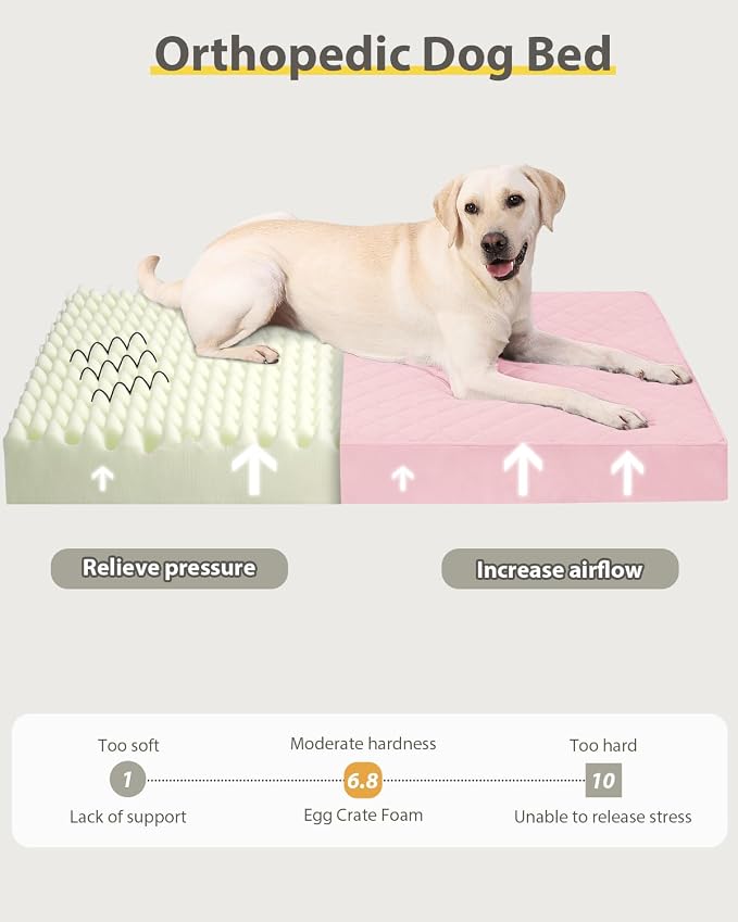 Orthopedic XL Dog Beds Large Sized Dog Waterproof Pet Kennel Pad - Image 4
