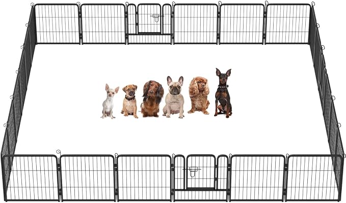 BestPet | Dog Playpen | 24 Inch, 24 Panels | Heavy Duty Metal Pet Exercise Pen by BestPet