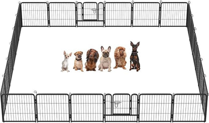 BestPet | Dog Playpen | 24 Inch, 24 Panels | Heavy Duty Metal Pet Exercise Pen by BestPet