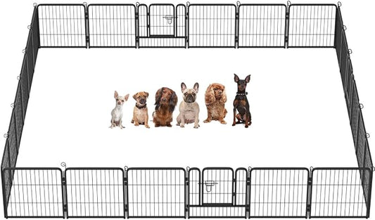 BestPet | Dog Playpen | 24 Inch, 24 Panels | Heavy Duty Metal Pet Exercise Pen by BestPet