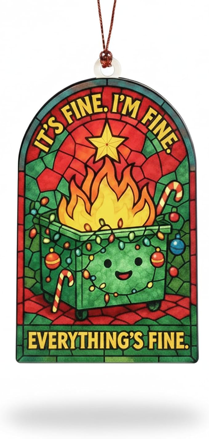 Dumpster Fire Ornament 2025, Funny Christmas Ornaments, Unique Tree Hanging by NELXI