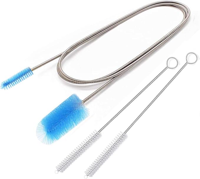Flexible Drain Brush, Nylon Cleaner Double Ended Elastic Hose Pipe 67-inch and by DESIN