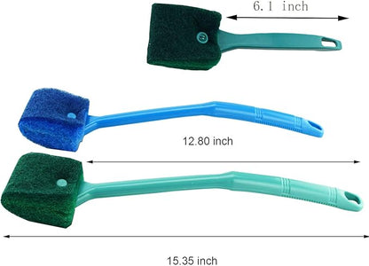 3 PCS Double-Sided AOODOOM Aquarium Fish Tank Algae Cleaning Brush - Image 6