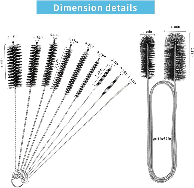 10PCS Flexible Drain Brush Straw Cleaner Brush Set, Pipe Cleaners Brush - Image 7