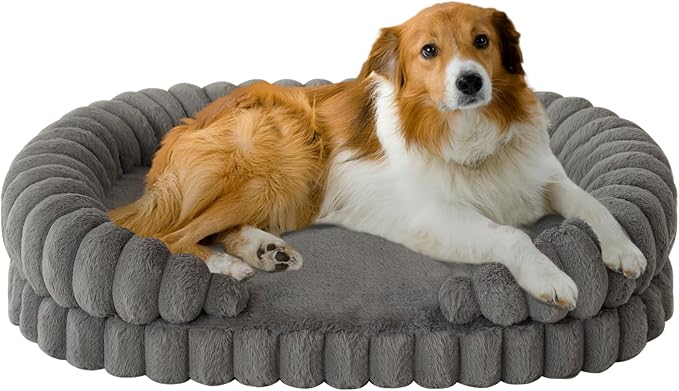 BALANCE Calming Dog Bed for Large Sized Dogs, 36 Inches Oval Washable Pet Bed by BalancePet
