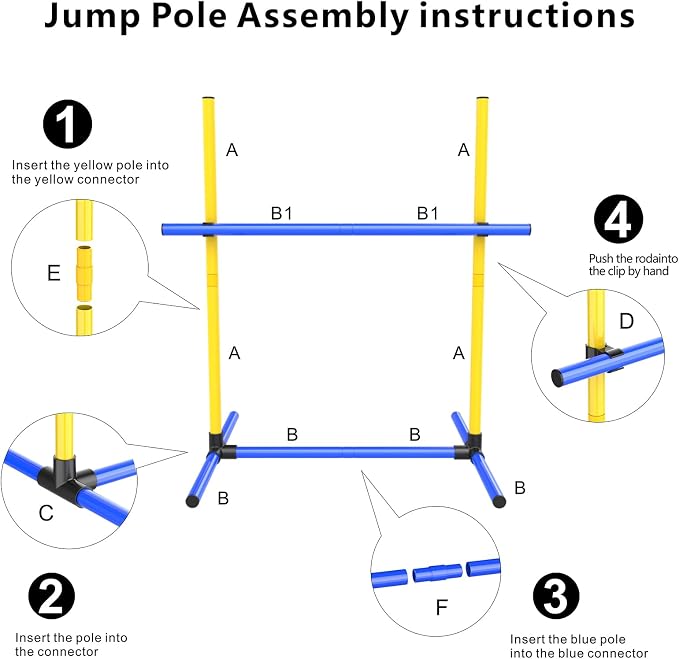 Dog Agility Hurdle Training Set, 2-Sets Jump Bar Equipment - Image 8