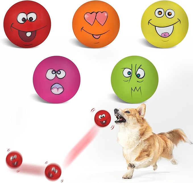Squeaky Dog Toy Chewing Dog Toys Durable Teething Latex Rubber Soft Interactive by Coricorsu