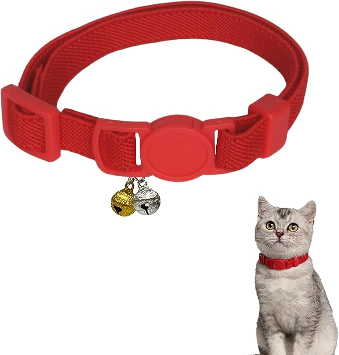Breakaway Cat Collar with Bell, Safety Buckle Kitten Collar, Elastic Strech by Unknown