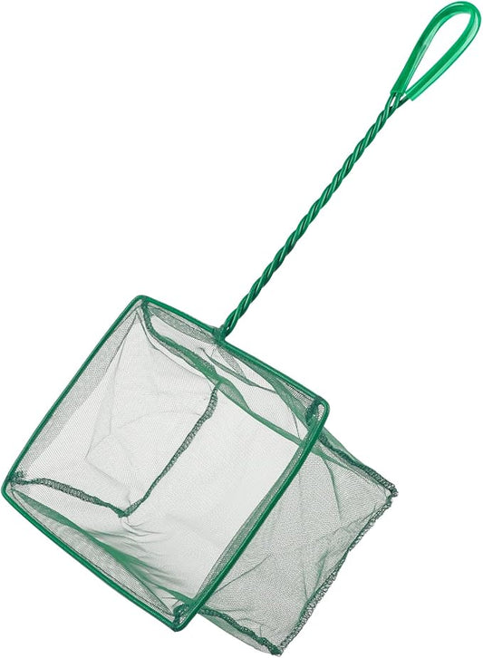 Pawfly Aquarium Fish Net with Braided Metal Handle Square Net with Soft Fine by Pawfly