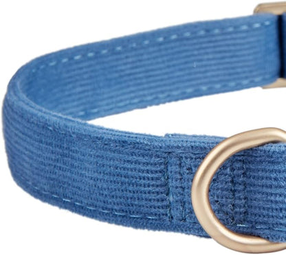 Soft Cotton Dog Collar with Metal Buckle Adjustable Heavy Duty Comfy Corduroy - Image 4