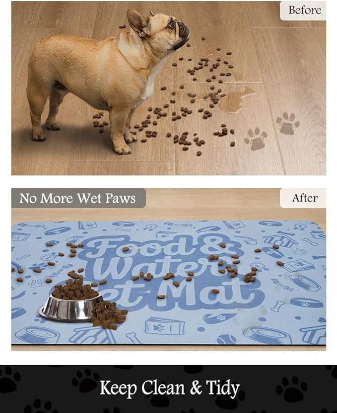 Pet Feeding Mat-Absorbent Dog Mat - Image 3
