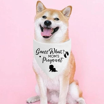 Pregnancy Announcement Dog Bandanas, Guess What? My Mom is Pregnant Reveal Scarf - Image 5