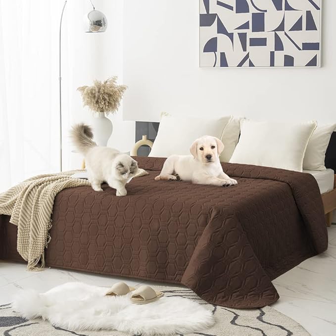 Waterproof and Anti-Slip Dog Bed Cover and Pet Blanket Sofa Pet Bed Mat ，car by TcksstexFauxFurDogBedCover