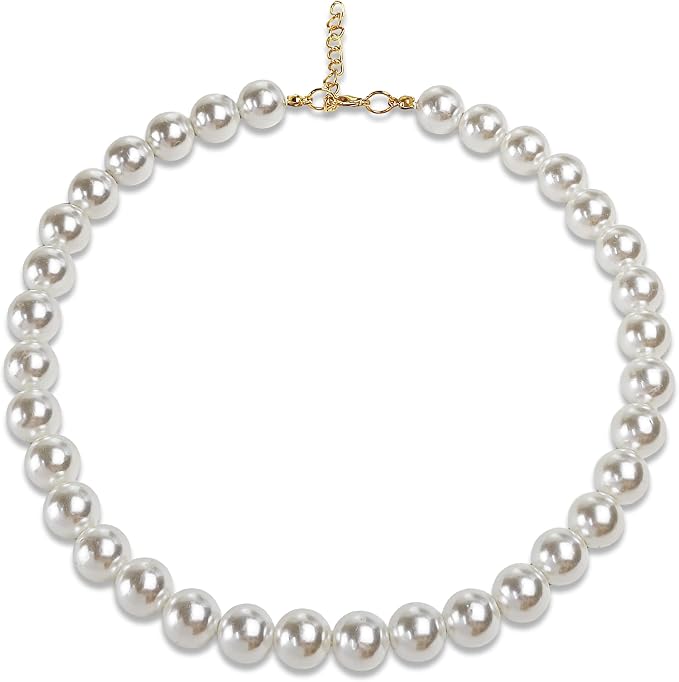Chunky Pearl Dog Collar Large Breed, Adjustable Dog Necklace, Beaded Dog Collar - Image 7