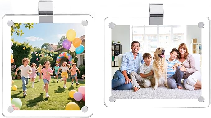 2 Pack Magnetic Car Visor Photo Holder – Personalized Acrylic Clip by Unknown