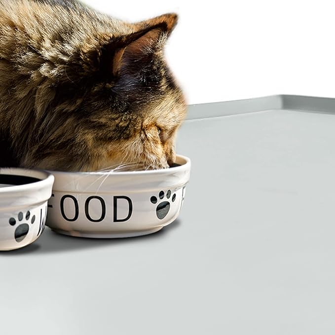 Dog Food Mat, Silicone Waterproof Food Tray, Non Slip Pet Bowl Mats Placemat - Image 6