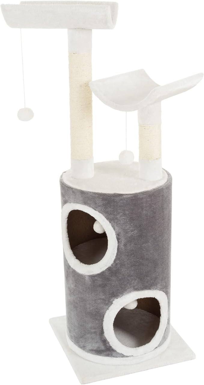 45in Cat Tree with Napping Perches, 2 Story Cat Condo, Cat Scratching Posts - Image 6