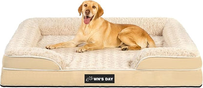 Orthopedic Dog Bed for Large Medium Sized, Washable Memory Foam Large Dog Bed by Unknown