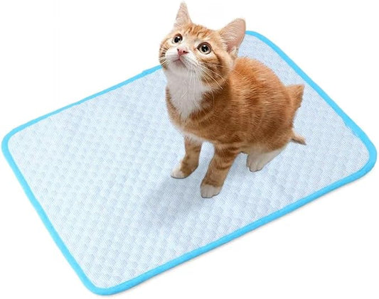 Cooling Mat Pad for Dogs Cats Ice Silk Cooling Bed for Dogs Ice Bed for Cats by Fhodigogo