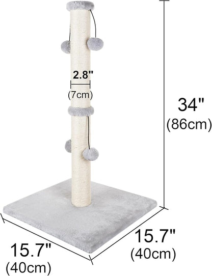 Dimaka 34'' Cat Scratching Post, Cat Scratching Post, Cat Scratcher - Image 2