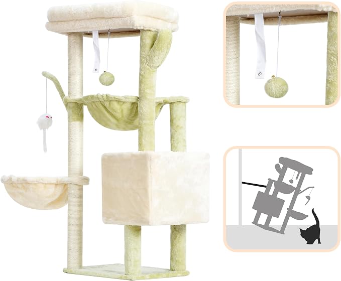Heybly Cat Tree, 39.4 Inches Tower Condo - Image 7